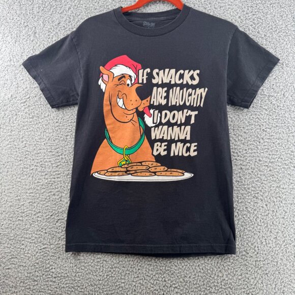 Scooby-Doo Christmas T-Shirt Black Size Small - Picture 1 of 4